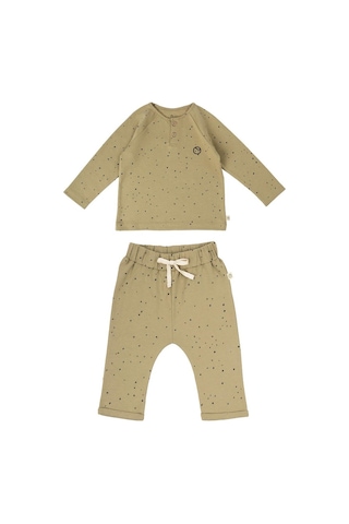 Littlegusto Little Gusto Bebek Pijama Takımı Cosmos Haki Organik Pamuk Çok Renkli