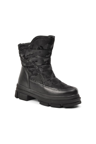 Walkway Belz-F Siyah İçi Kürklü Fermuarlı Çocuk Kar Botu Siyah