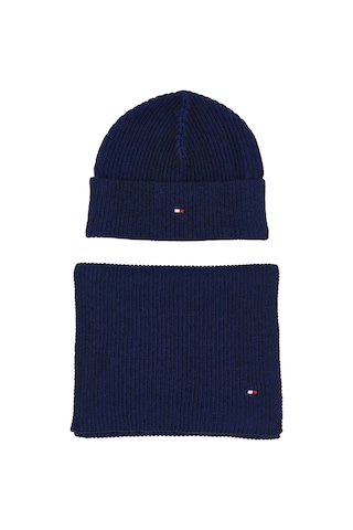 Tommy Hilfiger Gp Flag Beanıe & Sca Erkek Lacivert Bere