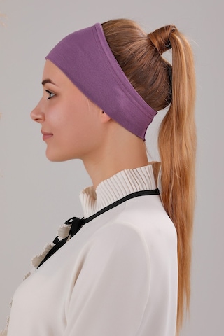 Melodi Scarf Sihirli Yapışkanlı Kaymayan Bandana Spor Bone Mor Mor