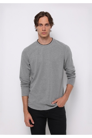 Colin's Colins Regular Fit Yuvarlak Yaka Düz Erkek Gri Uzun Kol Tişört Cl1077177 Q1.v2 Gra Gri