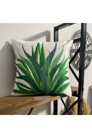 Aloe Vera Dekoratif Kırlent Kılıfı Aloe Vera Dekoratif Kırlent Kılıfı