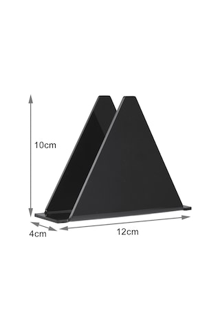Sones 2 Adet Yx014-2 Akrilik Üçgen Masa Kağıt Havlu Düzenleyici Siyah
