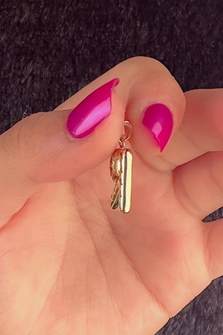 14 Ayar Altın R Harf Kolye Ucu 001