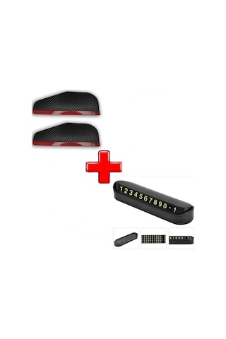 Tata Marina İle Uyumlu Araç Parkmatik Numaratör + Carbon Ayna Siperlik