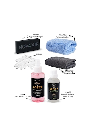 Lotus-x 9h Nano Seramik Kaplama Seti 50 Ml Ipa Cleaner Yüksek Boy