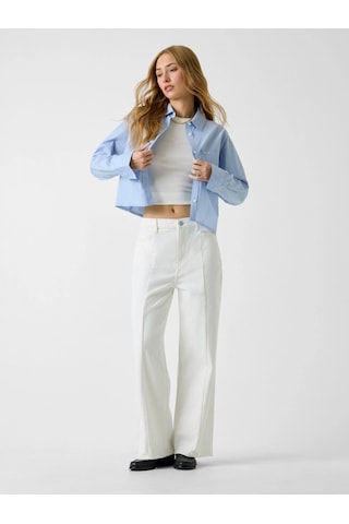 Guess Gj G11 Yüksek Bel Geniş Paça Kısa Dikiş Detaylı Kadın Beyaz Jeans W6ra1hd6521-gjwı Beyaz