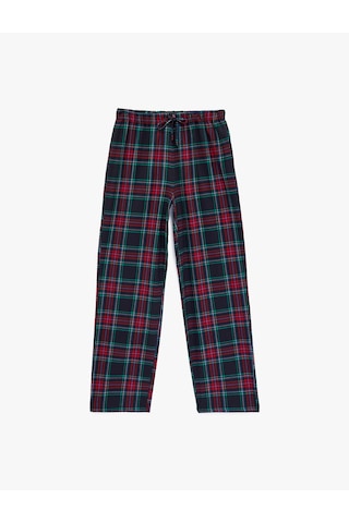 Koton Pamuklu Cepli Ekoseli Pijama Altı Lacivert Ekose 6wlk50053mw Lacivert Ekoseli