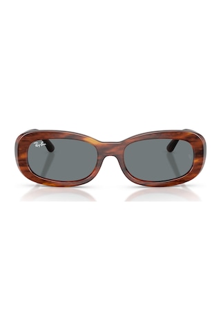 Ray-ban Rb 2221 95462 53 Kadın Oval Kırçıllı Kahverengi Kemik Güneş Gözlüğü Kahverengi