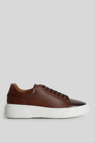 Lufian Tommy Erkek Deri Sneaker Ayakkabı Kahve Kahve