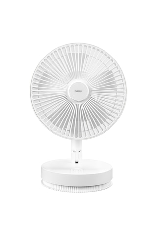 Everest Efn-600, Beyaz, 4 Kademeli Hız, Masaüstü Kullanım, Taşınabilir, Dahili 2000mah Bataryalı, Usb Şarj Girişli, Kumandalı, Vantilatör