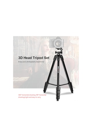 Monyee "kıngjoy Vt-688 Taşınabilir 5 Ayarlı Mini Tripod, 360 Dönebilir Başlık, 2kg Taşıma Kapasiteli, Kablosuz Kumandalı Alüminyum Sehpa"