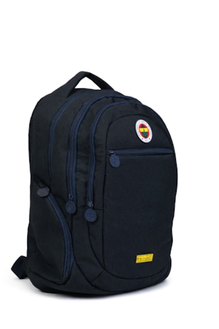 Fenerium Fenerbahçe Lisanslı Lacivert Sırt Çantası - Laptop Bölmeli Kabartma Logolu Okul Çantası