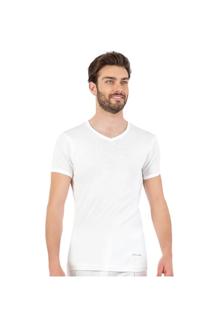 Pierre Cardin Erkek %100 Pamuk Ribana V Yaka Fanila Siyah
