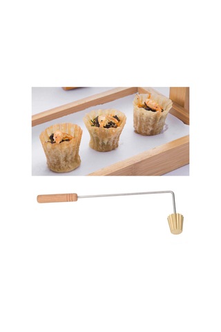 Shineyee Malazya Pıe Tee Kalıbı - Bakır, Paslanmaz Çelik Ve Kayın Malzeme, Ergonomik Kollü, Temizliği Kolay, Geleneksel Nonya Yemekleri İçin Fırın Ve Yağ Kızartma Aracı Diğer