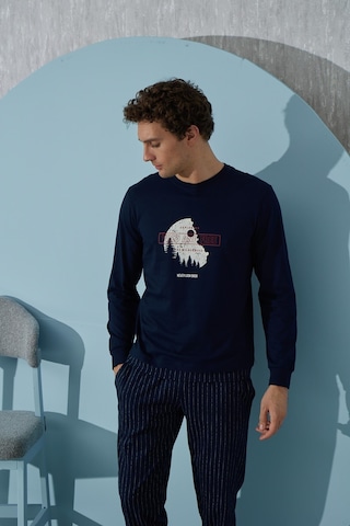 Sevim Erkek Uzun Kol Lacivert Pijama Takımı C9t4n3o3 001