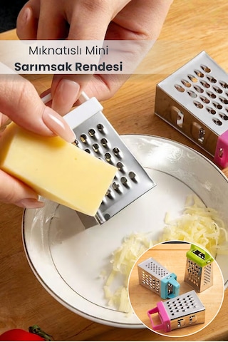 Mıknatıslı Mini Sarımsak Rendesi - Buz Dolabına Yapıştırılabilir Çok Renkli