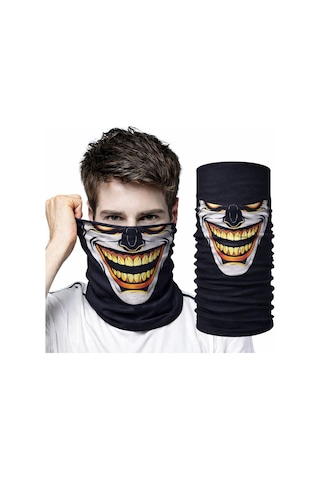 Joker Gülüşlü Baf Maske Çok Amaçlı Boyunluk Bandana 3 No Çok Renkli