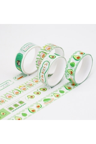 4pcs/kutu 15mm X 2m Avokado Kız Washi Bant El Hesap Malzemesi Random Delivery , Size:1 Boxes Diğer
