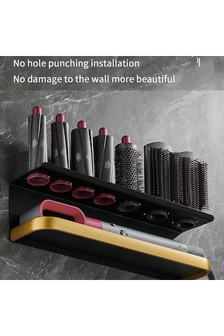 Airwrap Duvara Monte Raf Depolama Rafı İçin, Renk: A Tipi Siyah Altın Diğer