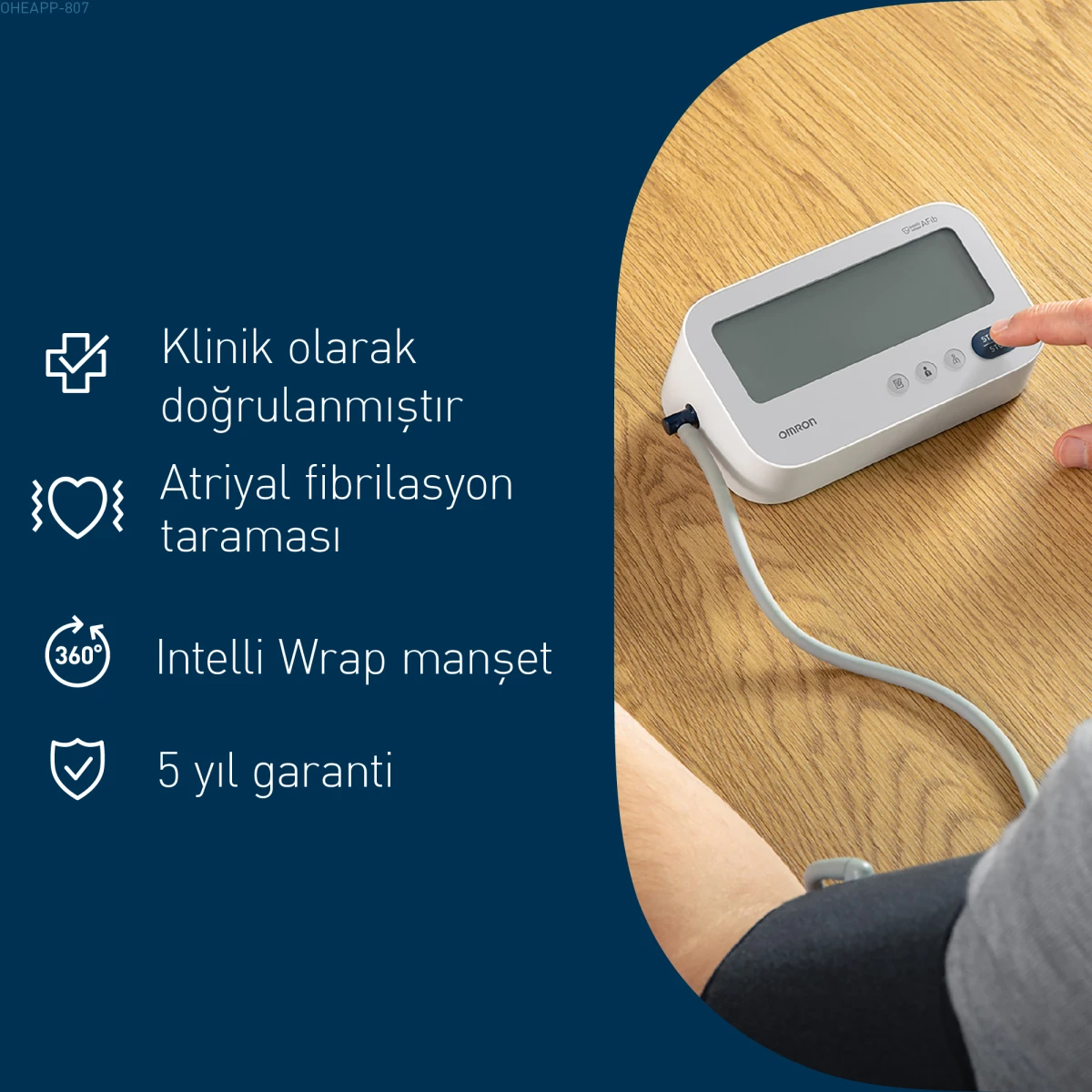 M3 Comfort Afib Hem-7196-fle Üst Koldan Ölçer Tansiyon Aleti
