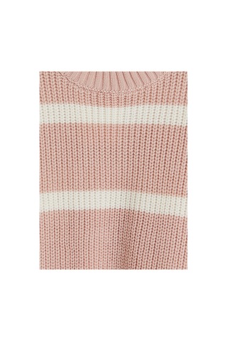 LC Waikiki Alıta Cıty Farkıyla Lcw Kids Pembe Oval Yaka Çizgili Kız Çocuk Triko Kazak Pembe - 925577283 Pembe