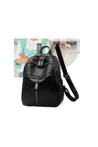 Lichen Yüksek Kaliteli Gençlik Pu Deri Gençlere Yönelik Sırt Siyah