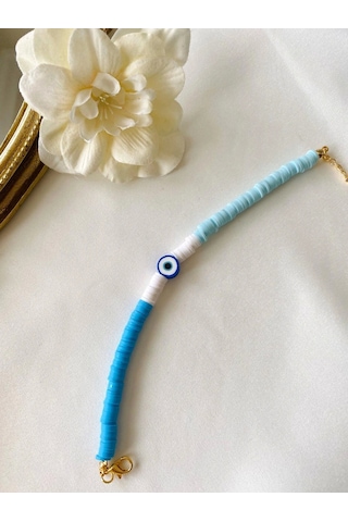 Mrs Flower Nazar Boncuklu Fimo Bileklik Çok Renkli