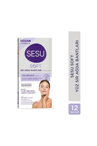 2 Adet Sesu Yüz Ağda Bandı Soft 12'li