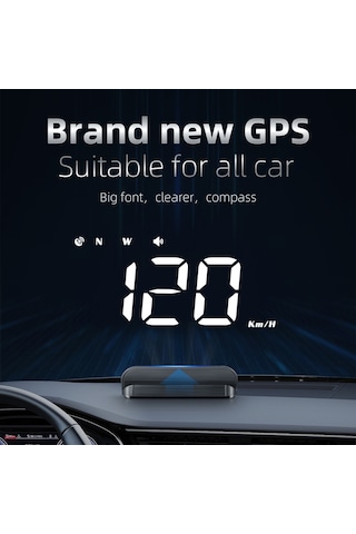 Reedark Araç Hud Göstergesi: Hız, Yön, Uydu Sayısı Hız Aşımı Ve Yorgunluk Alarmı Otomatik Parlaklık Regülasyonu Beyaz Işık