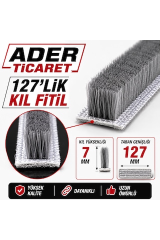 Ader 127 Lik Kıl Fitil 7 Mm Gri Finsiz 20 Metre