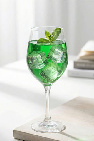 Lav Fame Cam Goblet 6'lı 480 ml Ayaklı (Şarap Kadehi , Kokteyl Bardağı)