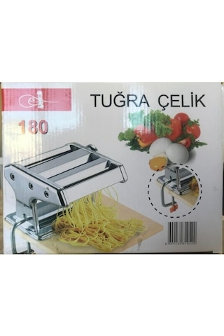 Lunaev Tuğra Çelik 180 Mm Erişte Makarna Makinesi Hamur Kesme Ve Şekillendirme 0