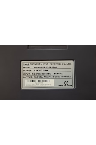 İnvt Chf100a-5r5g/7r5p-4 5.5/7.5kw Sürücü 5.5/7.5 Kw 14,5/17,5 A 3 Phase Drıver
