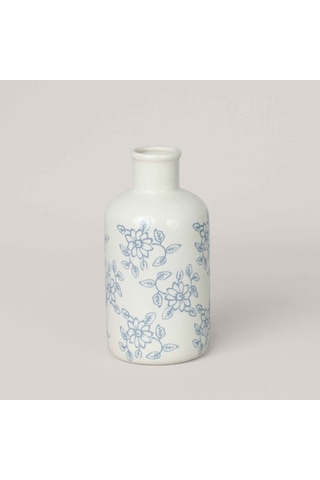 Linens Floral Vazo 20x21 Cm Ekru Beyaz Çok Renkli