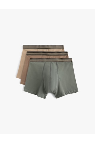 Koton 3'lü Boxer Seti Çok Renkli Pamuklu Yeşil 5wlm90023mk Yeşil