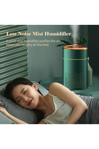 Yucama 1000 Ml Mist Nemlendirici Difüzör Renkli Gece Lambası Ile - Beyaz