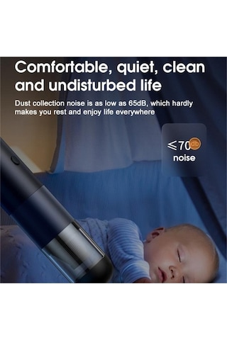 Maoyaya V01 Toz Toplayıcı Süpürgesi Siyah Şarj Kablosuz El Edilebilir Araç Db Siyah