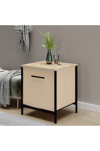 Çok Amaçlı Dolap 1 Çekmeceli Komodin Sehpa Çam 1595