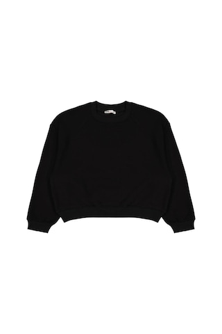 Civil Girls Düz 10-13 Yaş Sweatshirt Siyah