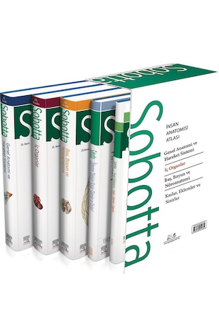 Sobotta Anatomi Atlası 4 Cilt Set 13. En Son Türkçe Baskı + Sobotta Konu Kitabı