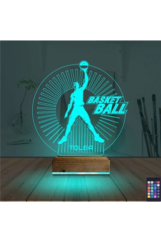 Luvivia Basketbol Nba Kişiye Özel 3d Lamba - Masa Gece Lambası