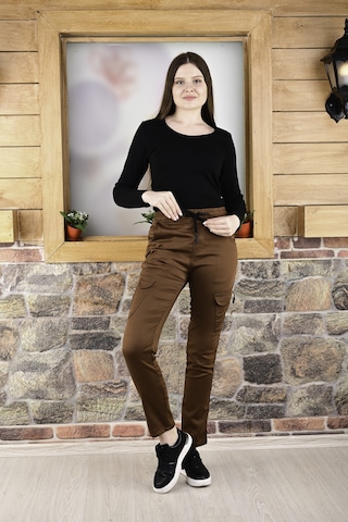 Black Steel Bel ve Paça Lastikli Kargo Cep Fermuarlı Pantolon- Qkbyn444