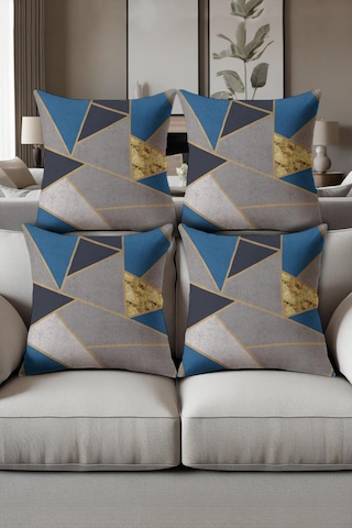 Dijital Baskılı Yumuşak Dokulu 4 Lü Kırlent Kılıfı Takımı 43x43 Cm Krl0020 Renkli