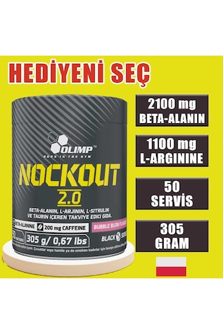 Olimp Nockout 2.0 305 Gram 50 Servis Sakız Aromalı