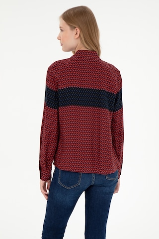 U.s. Polo Assn. Kadın Bordo Gömlek Desenli 50291099-vr014 Bordo