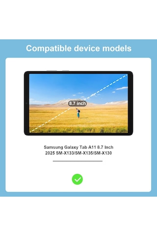 Samsung Galaxy Uyumlu Tab A11 8.7inç Kılıf Darbelere Dayanıklı Şeffaf Kapak X133 X135 135f Kılıf