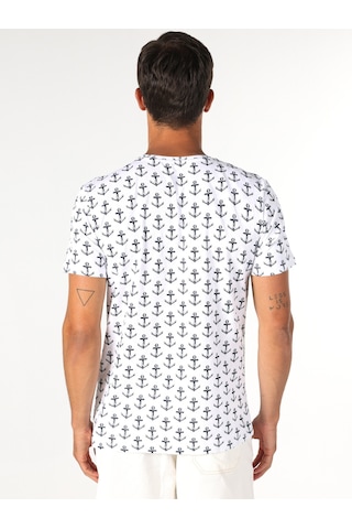 Colin'S Regular Fit Baskılı Beyaz Erkek Kısa Kol Tişört Cl1053562_Q1.V1_Wht