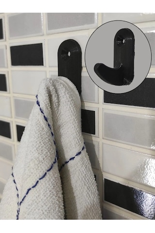 5'li Yapışkanlı Duvar Askısı, Banyo Ve Mutfak Düzenleyici Askı, Havlu Askısı, Havluluk, Askılık Plas Diğer