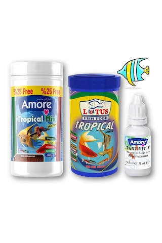 Lepistes-melek-plati-moli Balık Yemi 125ml,tropikal 100ml,vitamin